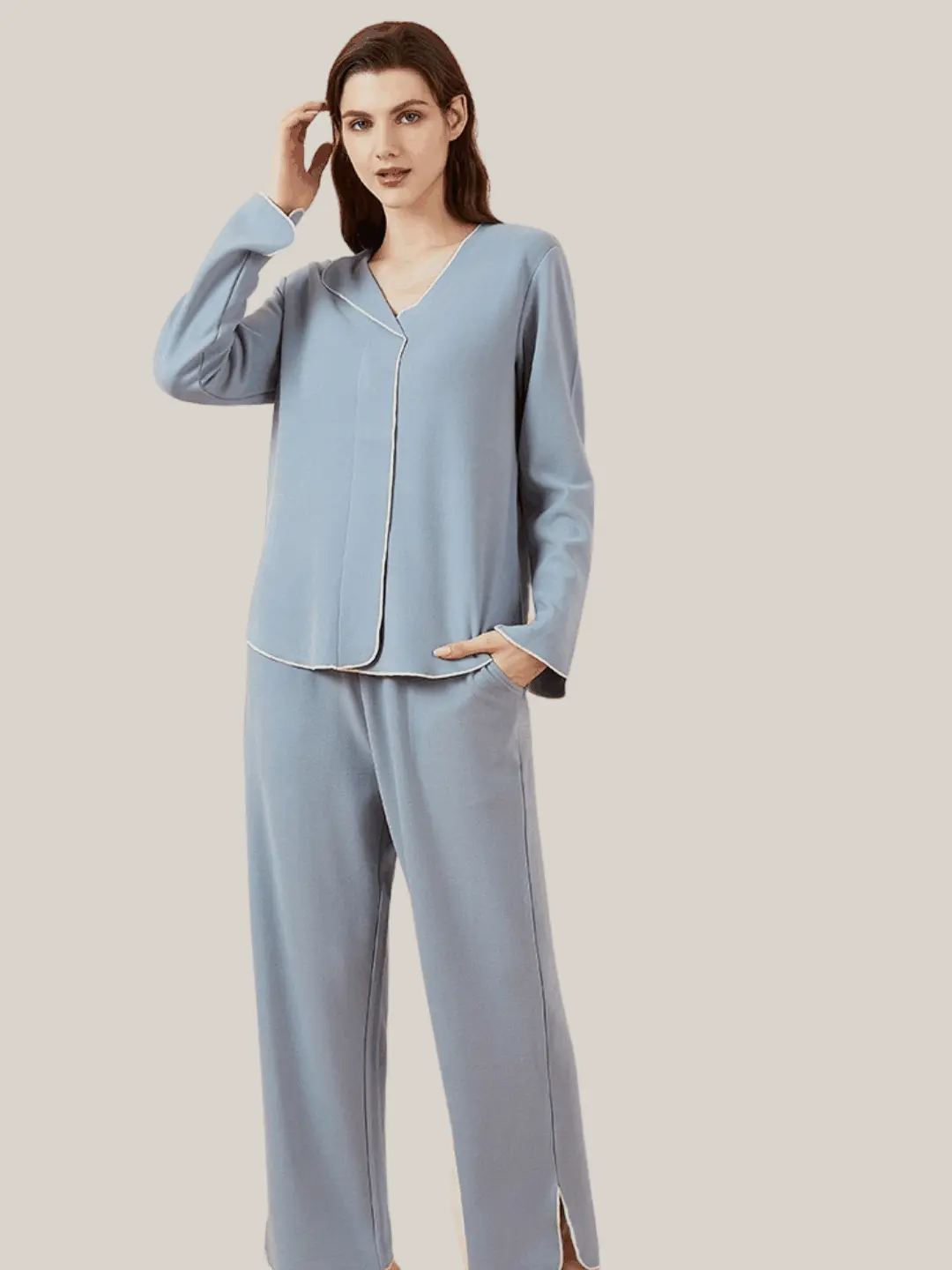 NuLounge Thermal Pajamas Collared Neck Set - Image 8