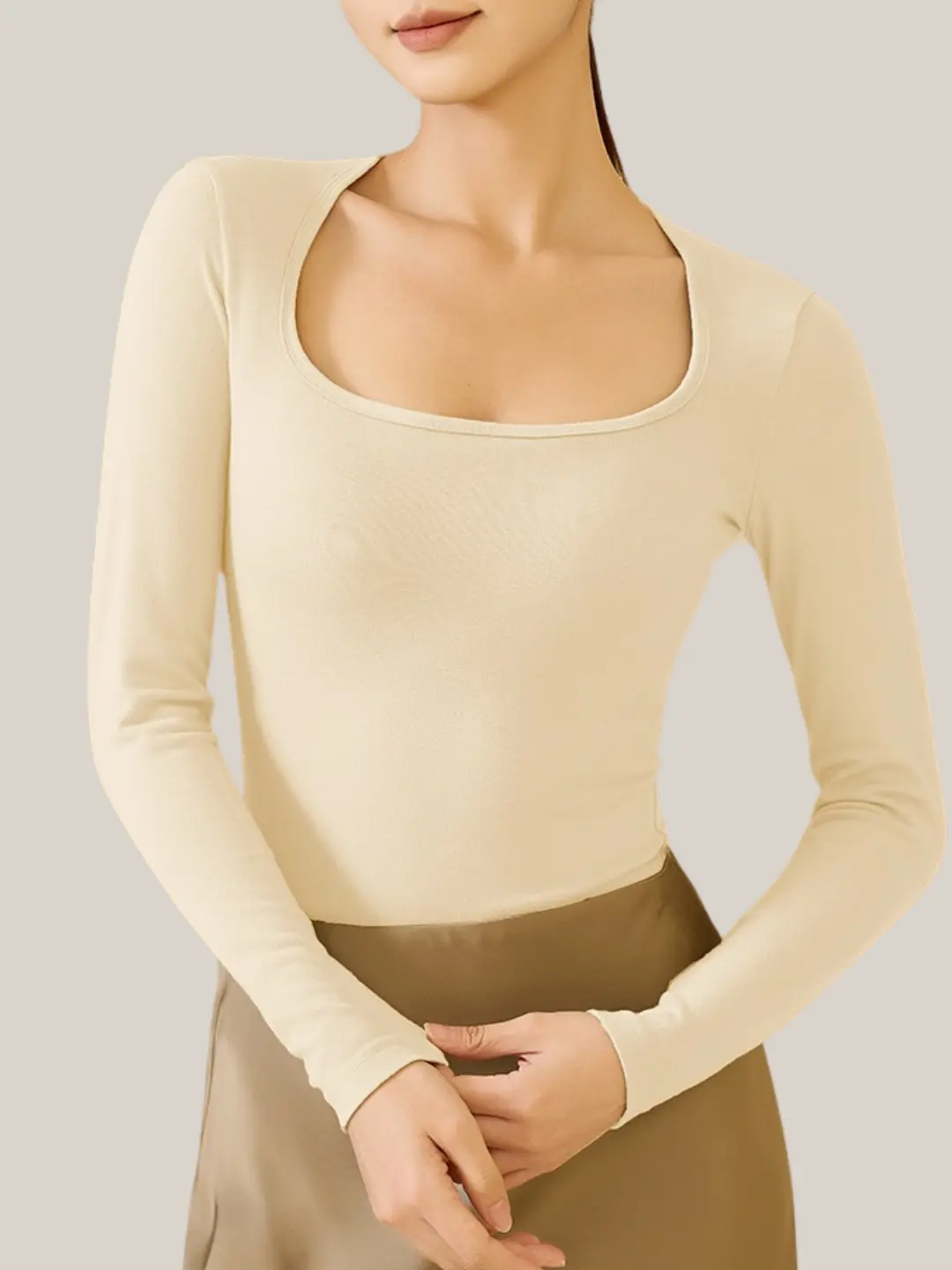 NuWarm Tech Thermal Square Neck Top - Image 3