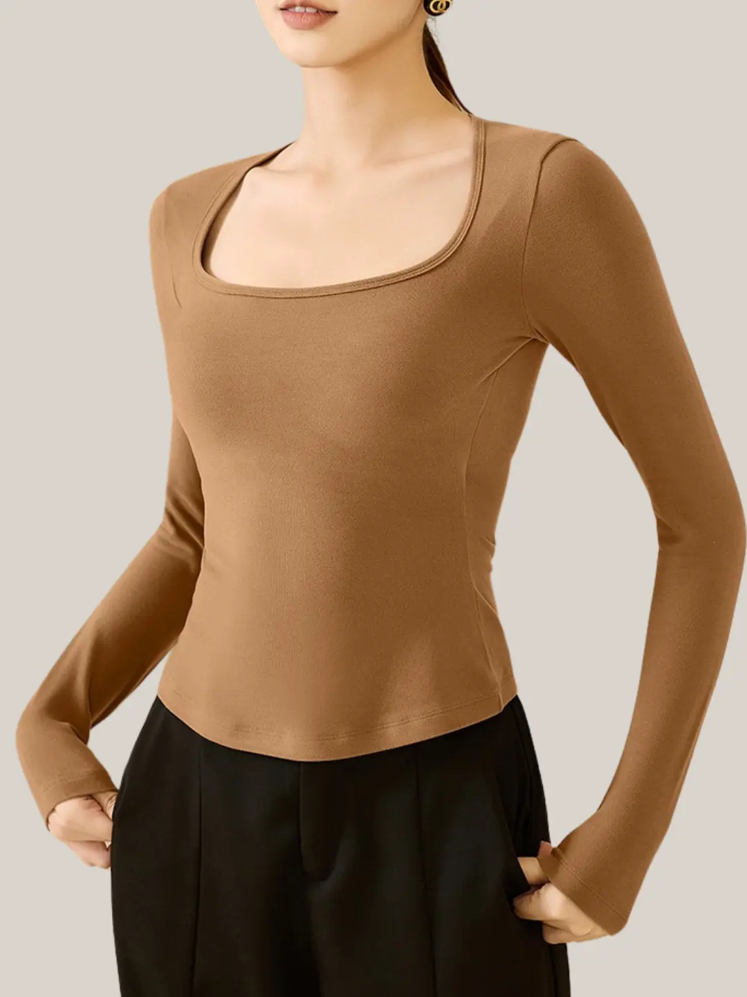NuWarm Tech Thermal Square Neck Top - Image 4
